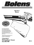Bolens BL3100 Operator`s manual