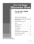 Amana MMV1153BAS - Microwave Oven in Use & care guide
