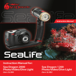 Sealife Sea Dragon 1200 Light Troubleshooting guide