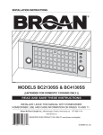 Broan BC4130SS Installation guide