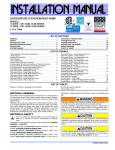 York HL6B Installation manual