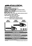 McCulloch chain saw User manual