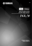 Yamaha TSX-20 Owner`s manual