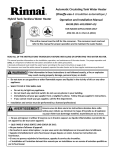 Rinnai RH180 Installation manual