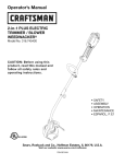 Craftsman 316.745400 Operator`s manual