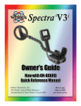 White's Electronics Spectra V3i Instruction manual