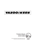 Yazoo/Kees ZELKH72270 Operator`s manual
