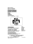 Craftsman 171.24874 Owner`s manual