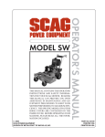 Scag Power Equipment SW36A-15KH Operator`s manual