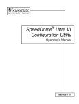 Sensormatic SpeedDome Ultra VI Operator`s manual
