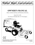 Walker MC (16 HP) Owner`s manual