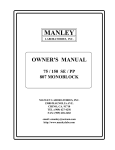 Manley 75/150 SE/PP 807 MONOBLOCK Owner`s manual