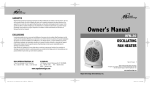 Royal Sovereign HFN-20 Owner`s manual