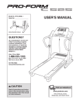Pro-Form 525 User`s manual