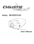 Christie 38-VIV212 User`s manual