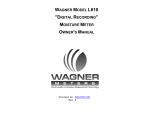 WAGNER W 610 Owner`s manual