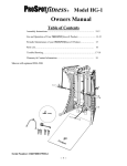 ProSpot Fitness Bench FHL-200 Service manual