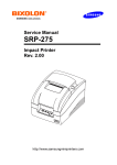 Samsung 275C - SRP Two-color Dot-matrix Printer Service manual