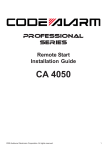 Code Alarm Professional Series CA 4050 Installation guide