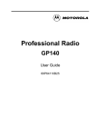 Motorola GP140 User guide