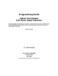 Agilent Technologies E4438C Programming instructions