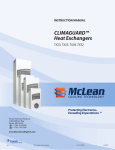 McLean CLIMAGUARD TX33 Instruction manual