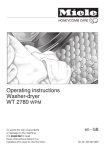 Miele WT 2780 Operating instructions