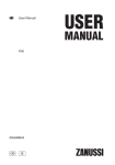 Zanussi ZGG96624 User manual