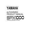 Yamaha SPX1000 Product manual