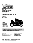 Craftsman 23.0 HP 917.275031 Owner`s manual