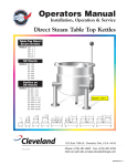 Cleveland KDT-20-T Operating instructions