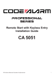 Code Alarm CA 5051MT Installation guide