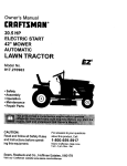 Craftsman EZ3 917.270963 Owner`s manual