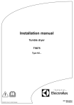 Electrolux T5675 Installation manual