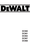 DeWalt DC987 Technical data