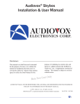 Audiovox Skybox User manual
