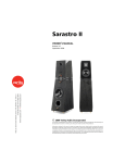 Verity Audio Sarasto Owner`s manual