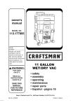 Craftsman 113.177895 Owner`s manual