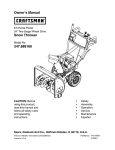 Craftsman 247.888160 Owner`s manual