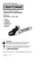 Craftsman 358.350203 Instruction manual