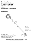 Craftsman Incredi-Pull 316.791860 Operator`s manual
