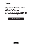 Canon WEBVIEW LIVESCOPE 3.2 User`s manual
