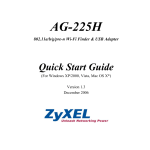 ZyXEL Communications AG-225H User`s guide
