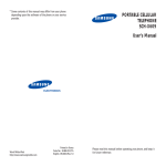 Samsung SCH-X609 User`s manual