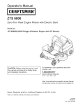 Craftsman ZTS 6000 Operating instructions