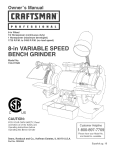 Craftsman 152.211620 Operating instructions