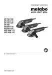 Metabo W 720-115 Operating instructions