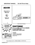 Craftsman 358.351240 Operator`s manual