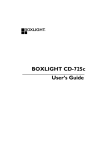 BOXLIGHT CD-725c User`s guide