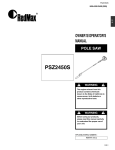 RedMax PSZ2450S Operator`s manual